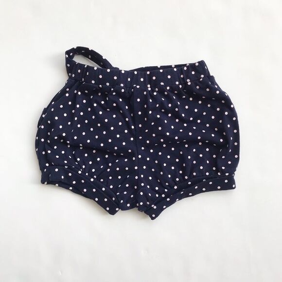 Navy blue polka dot bubble shorts EUC 2T - Picture 1 of 5